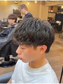 刈り上げないマッシュ×シャドウパーマ