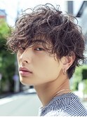 スパイラルパーマカルマパーマセンターパートメンズパーマ