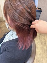 アルターリール(aL ter Rire)&nbsp;くびれヘア/アプリコットオレンジ/ハイライトカラー/杉田花乃