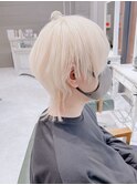 ラフショート/シースルーウルフ/ホワイトシルバー
