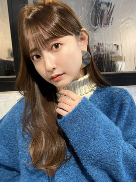 マルツ 銀座(maltu) グレーベージュニュアンスカラーことりベージュ斜めバング/銀座