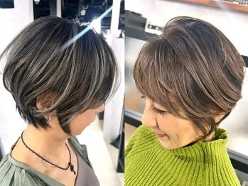 アンドグレイ 千葉船橋店(and gray.)の写真/白髪を隠すだけでなく「生かして楽しむ」。どこに行っても白髪がぼけない、そんな方の最後の砦！