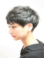 ヘア デザイン リスク(HAIR DESIGN RISK)&nbsp;【RISK 高橋勇太】黒髪でシルエットが完璧な束感ベリーショート