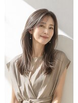 アッシュ 学芸大学店(Ash)&nbsp;ロング/大人女性/シアーベージュ/白髪ぼかしハイライト