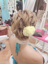 ヘアセットサロン アッシュ 神戸三宮(Ash)&nbsp;ショートアレンジ☆三本ねじり♪♪