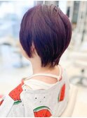 ハンサムショート×パープルアッシュ