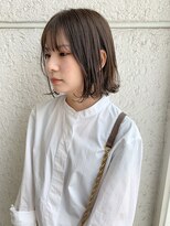 エムクランメイクス 原宿 表参道(m.clan MAKE'S) ボブロブヘアカーキグレージュオリーブベージュ大人かわいい小顔