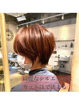 髪質改善と縮毛矯正の専門店 サンティエ(scintiller)&nbsp;クビレ丸みショート大人可愛い鹿児島　10代20代30代