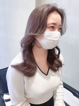 ヘアサロンガリカアオヤマ(hair salon Gallica aoyama) 【田中杏実】ワンホンヘアxクリーミーミルクティーグレージュ