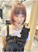 ショートボブデザインカラーローライト表参道