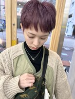 ラプト(rapt)&nbsp;パープル刈り上げベリショ(before有り)