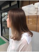大人可愛い外ハネイヤリングカラー