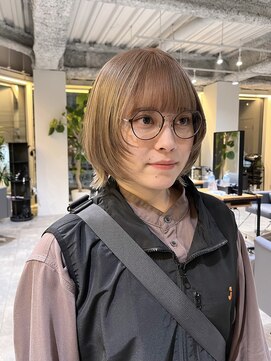 カフ(CAF) CAF FUKO ベージュカラー/ボブウルフ/イメチェン/大阪/心斎橋