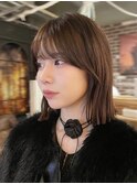 【akane】顔周りフェイスレイヤータッセルボブ切りっぱなしボブ