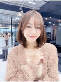 ☆レイヤーワンカールシースルー流し前髪顔周りカット