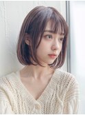 ボブ/透明感/グレージュ