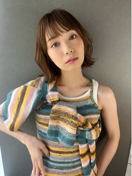 ラノ(LANO) 20代30代40代50代小顔ミディアム外ハネボブアッシュ