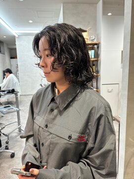 オンドバイサク(ondo by Saku) 前上がりボブ/ニュアンスパーマ/前上がりパーマ