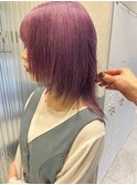 ★美髪イメチェン愛されラベンダーカラー紫カラーピンクカラー