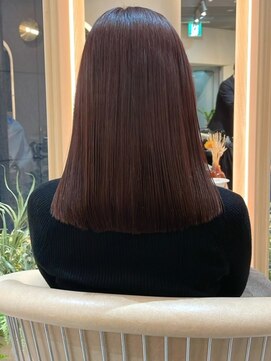 グリッター 仙台中央店(GRITTERs) セミロング グレージュ 髪質改善 ダメージレスカラー