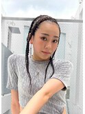 コーンロウ・ブレイズ・成人式、成人式ヘア、dleague・chiharu