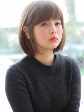 ヴィヴィ(VIVIE) 内巻き切りっぱなしボブアプリコットオレンジベージュハイライト