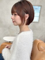 アフロート ルヴア(AFLOAT RUVUA)&nbsp;みね似合わせショートボブ30代40代50代前下がり小顔新宿丸顔面長