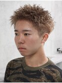 スパイキーショート/ブロンド/ブリーチカラー/抜きっぱなし