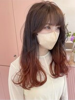 ミテ(mite)&nbsp;グラデーションカラー《 毛先：コーラルピンク 》