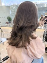 サンクプロジェクト(cinq PROJECT)&nbsp;ラベンダーミルクティーグレージュ韓国風顔まわりレイヤー原宿