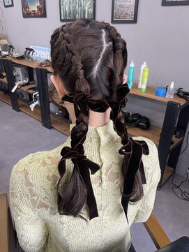 ウェイビー 桜木町店(WAVY) 【WAVY hair set】編み込みツイン