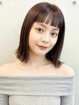 カバーヘア ブリス 北浦和(COVER HAIR bliss) ぱっつん前髪切りっぱなしくびれヘア外ハネボブA6北浦和20代30代