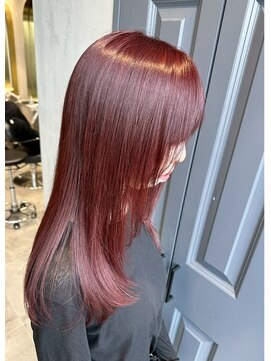 ジェコ ブラン(gecko. brun) カシスボルドー/極上ストレートロング/髪質改善 #武蔵小山美容室