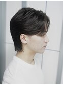 10代20代メンズカットセンターパートニュアンスパーマ毛流れ