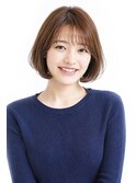 シースルーバングが可愛いし、乾かすだけでまとまってくれるボブ