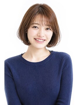 ソレイユ(Soleil) シースルーバングが可愛いし、乾かすだけでまとまってくれるボブ