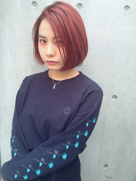 エヴァー(ever) ベビーピンクカラー♪ワンレンスタイル♪