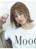 厚めバングカットヴェールウェーブ