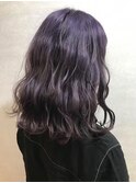 パープルウェーブ＿くせ毛風,ヘアアレンジ,クラシカル