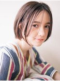アンニュイムードボブ/アースカラー/ミニボブ/似合わせカット