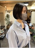 ショートボブ　グラデーションボブ　前下がりボブ　髪質改善