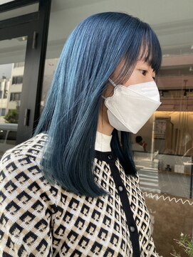 ヘアサロン ビータ(Hair salon BITA) ◎ブルーブラック×セミロング