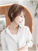 20代30代大人ガーリーかわいいショートボブ/チョコレートカラー