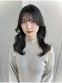 ★韓国ヘア/地毛風カラー/大人かわいい/顔まわりカット