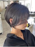 ハンサムショート/20代30代40代50代/黒髪ショート/上品ショート