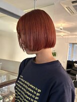 アンプラグド(unplugged)&nbsp;ブリーチ1回のオレンジブラウンボブ