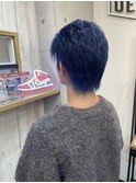 ネイビーブルー/メンズカラー/ケアブリーチ[大宮]