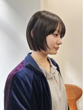 ニール 名古屋 伏見 丸の内(NEELU) 【Neelu_misa】前上がりボブ くすみグレージュ