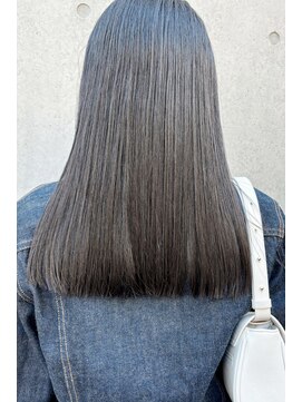 レジュアル(RESSUAL) 黒髪ボブルフネビージュ小顔ヘアワンレン