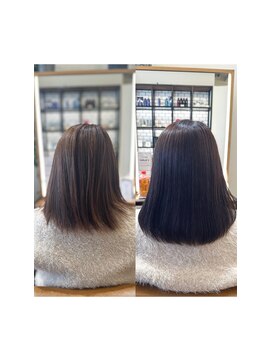 エレメンツ(ELEMENTS) 髪質改善ストレート　ショコラブラウンカラー